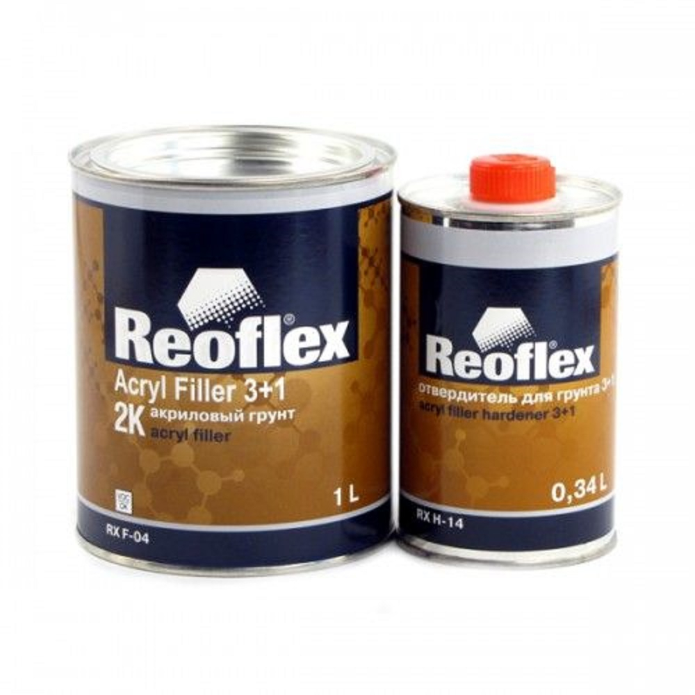ГРУНТ 2К 3+1 * АКР. ЧЕРНЫЙ КОМПЛ. 1Л+0.34Л REOFLEX