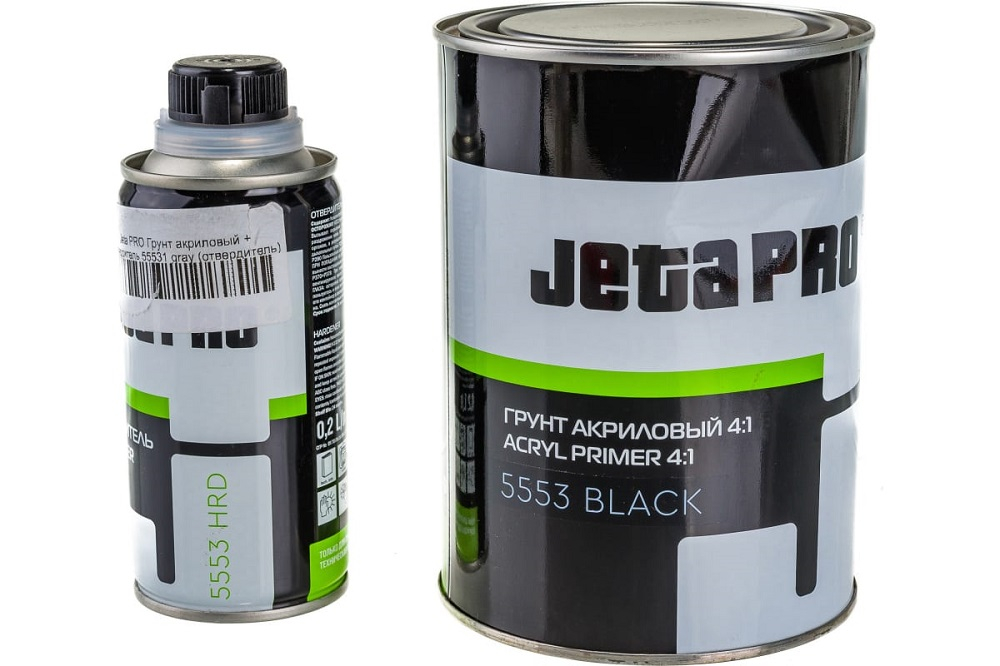 ГРУНТ 401 АКРИЛОВЫЙ 0,8Л+0,2Л+ОТВ. ЧЕРНЫЙ JETAPRO   5553